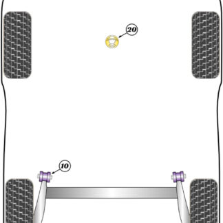 Powerflex Track Lower Engine Mount Insert - Jazz / Fit GK5 (2014 - on) - PFF25-420BLK