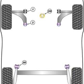 Powerflex Track Lower Engine Mount Insert - Jazz / Fit GK5 (2014 - 2020) - PFF25-421BLK