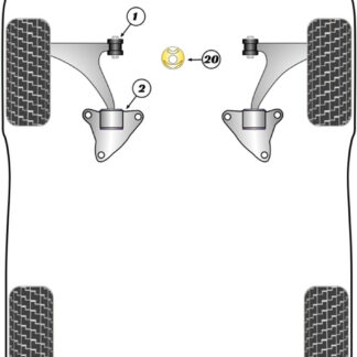Powerflex Track Front Wishbone Front Bushes  - CR-Z (2010 - 2016) - PFF25-801BLK