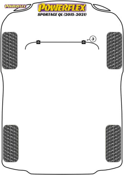 Powerflex Front Anti Roll Bar Bush 22.5mm  - Stonic YB (2017 on) - PFF26-103-22.5
