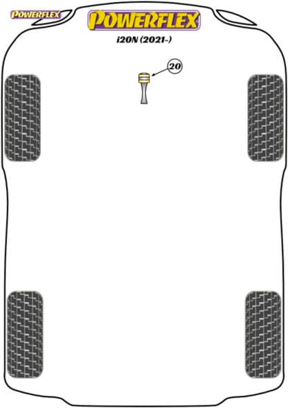 Powerflex Lower Torque Mount Bush  - Cee'd/Procee'd JD (2012-2018) - PFF26-120