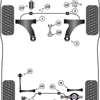 Powerflex Track Lower Torque Mount Small Bushes - Cee'd/Proceed/XCeed CD inc GT (2018 on) - PFF26-121BLK