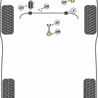 Powerflex Upper Engine Mount Bush Insert - i20 BC3 nc N (2018 on) - PFF26-225