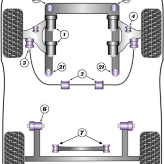 Powerflex Front Outer Roll Bar Mount Upper - Coupe Quattro (85-91) Quattro (80-91) QS (84-85) - PFF3-104