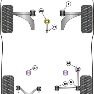Powerflex Lower Torque Mount Small Bush - Transit / Tourneo Connect Mk3 (2021 ON) - PFF3-1324