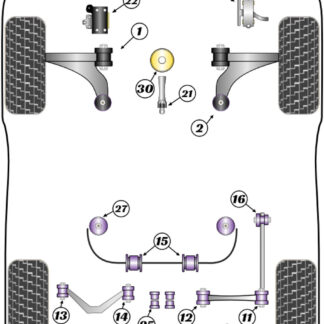Powerflex Track Lower Torque Mount Small Bush - Transit / Tourneo Connect Mk3 (2021 ON) - PFF3-1324BLK