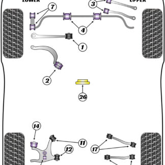 Powerflex Track Front Anti Roll Bar Bush 24mm - S8 Quattro (2010 - 2017) - PFF3-204-24BLK