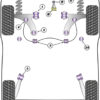 Powerflex Front Wishbone (Cast) Front Bushes 45mm - TT Mk1 Typ 8N 4WD (1999-2006) - PFF3-501