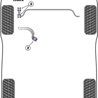 Powerflex Track Front Lower Radius Arm to Chassis Bushes  - Continental GT (2003 - 2011) - PFF3-702BLK