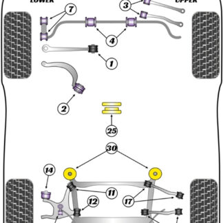 Powerflex Front Lower Radius Arm to Chassis Bushes Caster Adjustable - Continental GT (2003 - 2011) - PFF3-702G