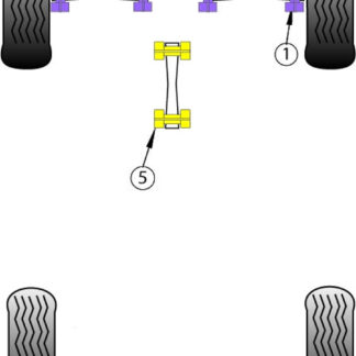Powerflex Track Front Track Control Arm Inner Bushes - A112 (1969 - 1986) Inc ABARTH - PFF4-202BLK