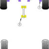 Powerflex Track Engine Stabilizer Bushes - A112 (1969 - 1986) Inc ABARTH - PFF4-205BLK