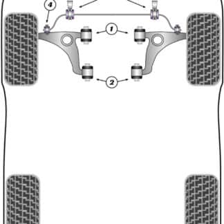 Powerflex Front Anti Roll Bar To Link Arm Bush 22.5mm - W124 (1984 - 1996) - PFF40-404-22.5