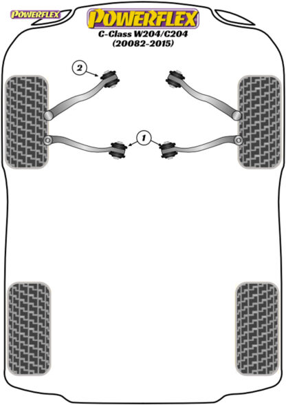 Powerflex Track Front Lower Arm Inner Bushes  - SLK-Class R172 (2011-2020) - PFF40-701BLK