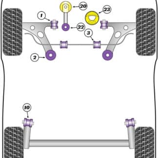 Powerflex Lower Engine Mount Large Bushes (Track Use) - Colt (2002 - 2012) - PFF44-520P