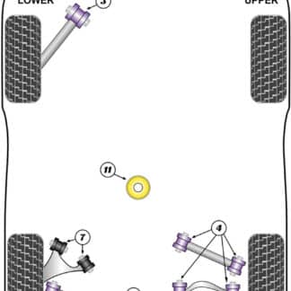 Powerflex Track Front Lower Radius Arm To Chassis Bush  - Stagea WC34 (1996 - 2001) - PFF46-219BLK