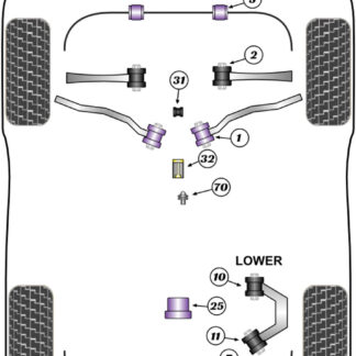 Powerflex Heritage Front Trailing Arm Rear Bush - E38 7 Series (1994 - 2002) - PFF5-1001H