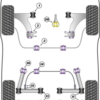 Powerflex Track Front Anti Roll Bar Bushes 23.7mm - F56 Gen 3 (2014 on) - PFF5-1303-23.7BLK