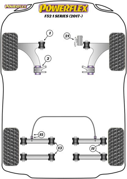 Powerflex Track Upper Engine Mount Insert Kit - F45