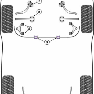 Powerflex Front Anti Roll Bar Mounting Bush - X6 ActiveHybrid E72 (2008 - 2011) - PFF5-1404