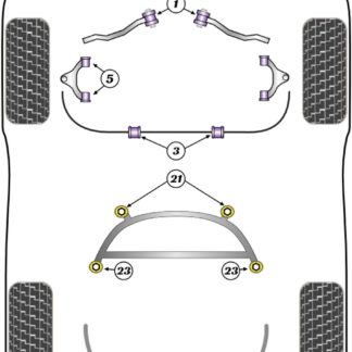 Powerflex Track Front Upper Wishbone Bushes - X6 ActiveHybrid E72 (2008 - 2011) - PFF5-1405BLK