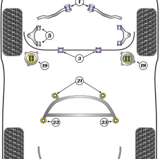 Powerflex Front Upper Wishbone Bushes Camber Adjustable - X6 ActiveHybrid E72 (2008 - 2011) - PFF5-1405G