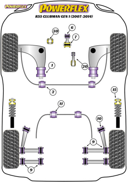 Powerflex Track Lower Torque Mount
