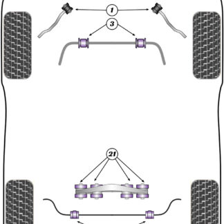 Powerflex Front Anti Roll Bar Bushes 29mm - G87 M2 - PFF5-2303-29