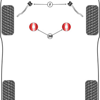 Powerflex Front Radius Arm Bush Caster Adjustable  - G20