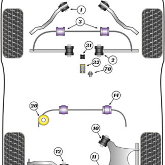 Powerflex Front Roll Bar/Subframe Strengthening Support Plate - E65/E66/E67 7 Series (2001 - 2008) - PFF5-4203PLT