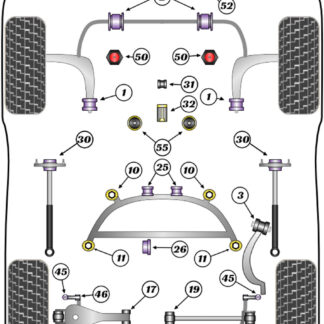Powerflex Track Front Anti Roll Bar Bush 22.5mm - E46 3 Series Xi/XD (4 Wheel Drive) - PFF5-4602-22.5BLK