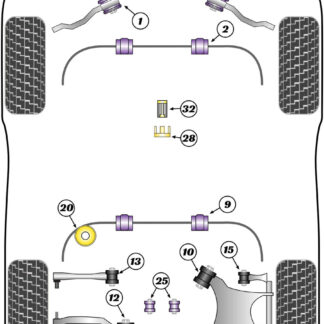 Powerflex Transfer Case Bush Insert (Standard) - F07 5 Series GT (2009 - ) - PFF5-4628