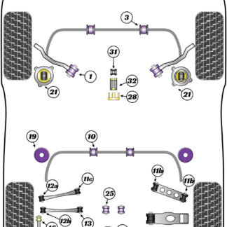 Powerflex Track Transfer Case Bush Insert (Motorsport) - F07 5 Series GT (2009 - ) - PFF5-4628BLK