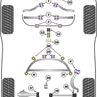 Powerflex Transfer Case Bush Insert (Tuned/Track) - F07 5 Series GT (2009 - ) - PFF5-4628P