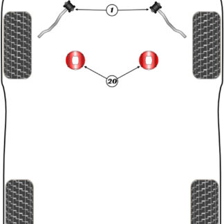 Powerflex Front Radius Arm To Chassis Bushes Caster Adj - Z4 G29 (2018 on) - PFF5-5401G