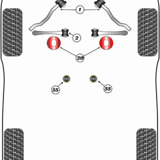 Powerflex Track Front Lower Control Arm Inner Bush Camber Adjust - Z4 G29 (2018 on) - PFF5-5402GBLK