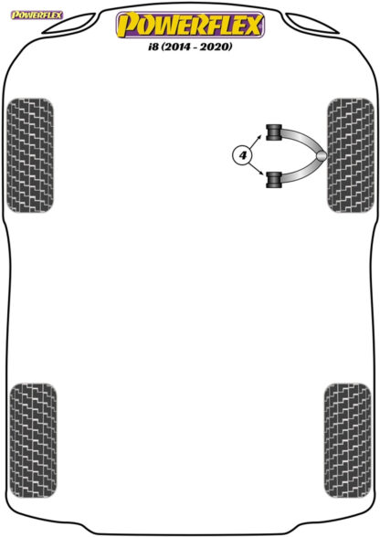 Powerflex Track Front Upper Wishbone Bush  - i8 (2014 - ON) - PFF5-6004BLK