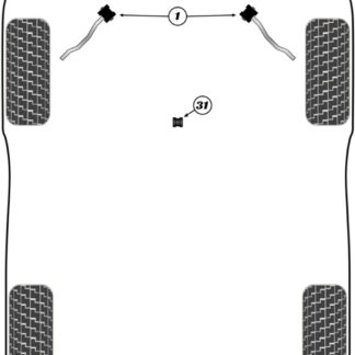 Powerflex Front Radius Arm to Chassis Bushes Caster Offset - F10 5 Series M5 - PFF5-6201G