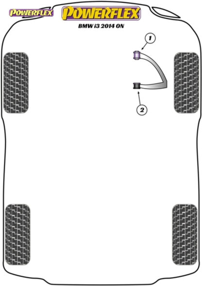 Powerflex Front Wishbone Front Bushes - i3 (2013 - ON) - PFF5-8001