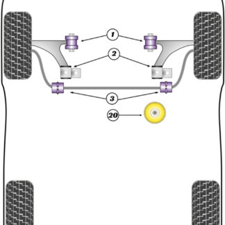 Powerflex Track Front Wishbone Front Bushes - 306 - PFF50-301BLK