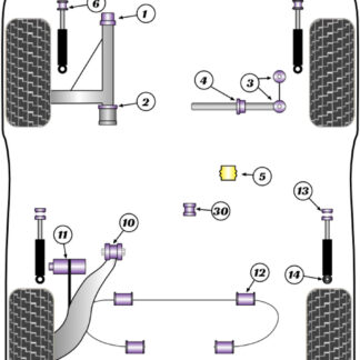 Powerflex Front Wishbone Front Bush - 912 (1965-1967) - PFF57-1401