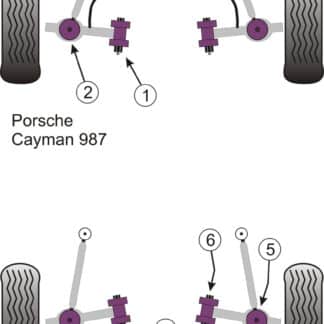 Powerflex Track Front Anti Roll Bar Bushes 23.5mm - Cayman 987C (2005 - 2012)  - PFF57-501-23.5BLK