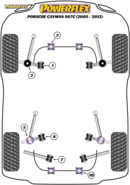 Camber Adjustable - Cayman 987C (2005 - 2012)  - PFF57-801