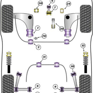 Powerflex Front Wishbone Rear Bush & Bracket   - R59 Roadster (2012 - 2015) - PFF5K-201