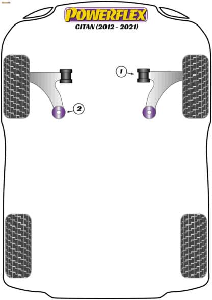 Powerflex Front Arm Front Bush - NV250 (2007 - 2021) - PFF60-501