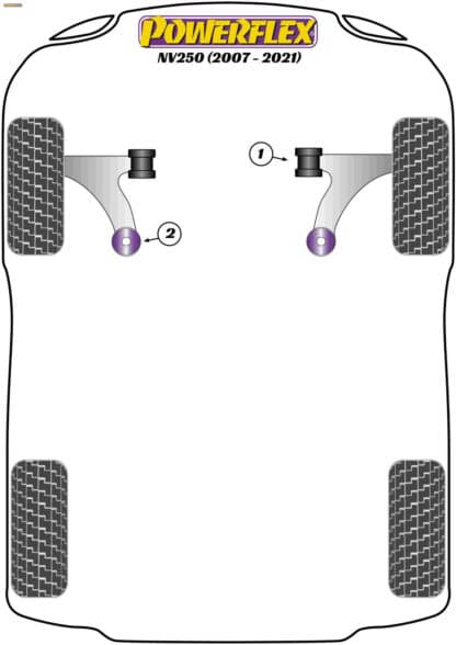 Powerflex Front Arm Front Bush - NV250 (2007 - 2021) - PFF60-501