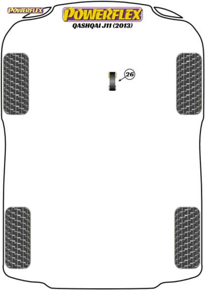 Powerflex Lower Torque Mount (Fast Road) - X-Trail T32 (2013 on) - PFF60-8026P