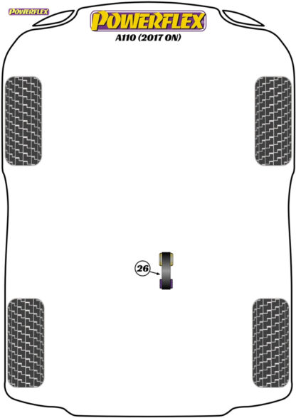 Powerflex Lower Torque Mount (Fast Road) - X-Trail T32 (2013 on) - PFF60-8026P