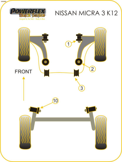 Powerflex Front Arm Front Bushes - NV200 (2009-2017) - PFF60-901