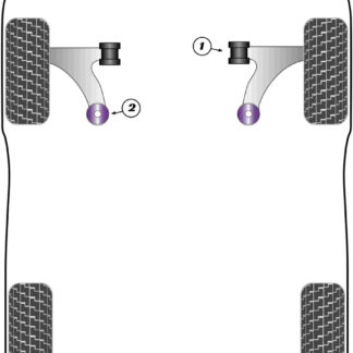 Powerflex Track Front Arm Rear Bush Caster Offset  - NV250 (2007 - 2021) - PFF60-902GBLK